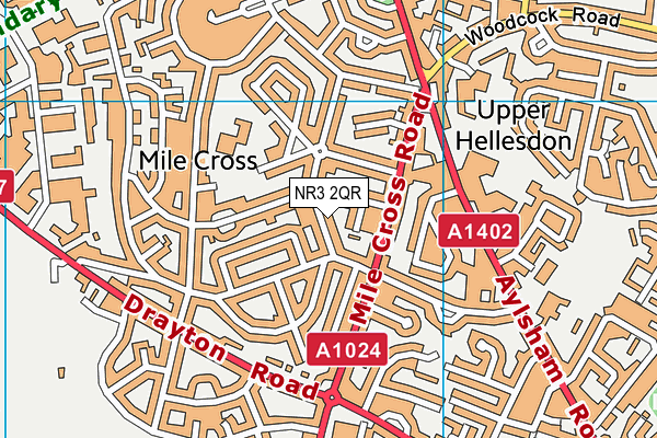 NR3 2QR map - OS VectorMap District (Ordnance Survey)