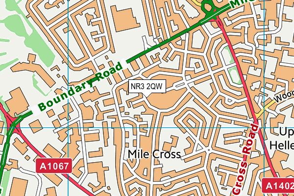 NR3 2QW map - OS VectorMap District (Ordnance Survey)