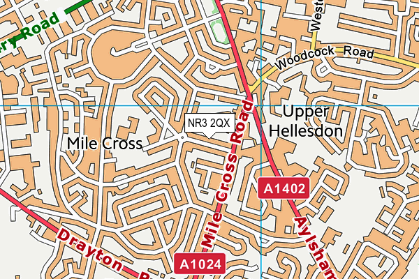 NR3 2QX map - OS VectorMap District (Ordnance Survey)