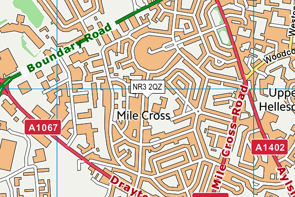 NR3 2QZ map - OS VectorMap District (Ordnance Survey)