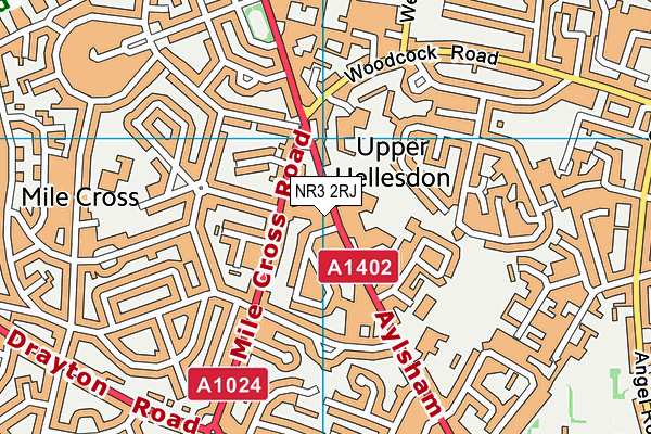 NR3 2RJ map - OS VectorMap District (Ordnance Survey)