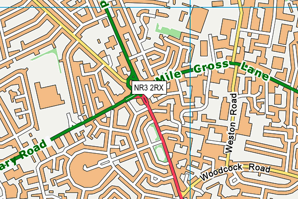 NR3 2RX map - OS VectorMap District (Ordnance Survey)