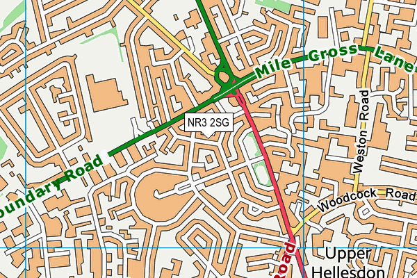NR3 2SG map - OS VectorMap District (Ordnance Survey)