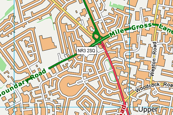 NR3 2SQ map - OS VectorMap District (Ordnance Survey)