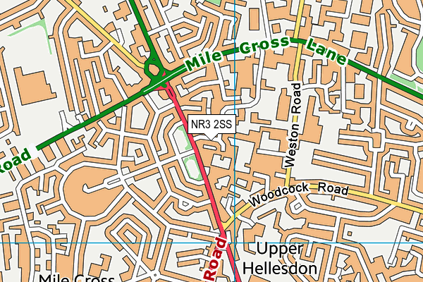 NR3 2SS map - OS VectorMap District (Ordnance Survey)