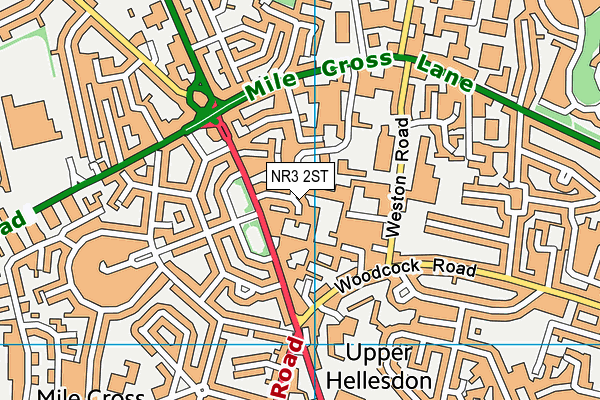 NR3 2ST map - OS VectorMap District (Ordnance Survey)