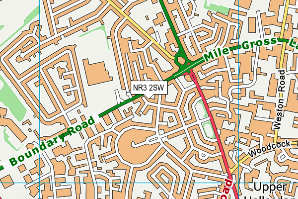 NR3 2SW map - OS VectorMap District (Ordnance Survey)