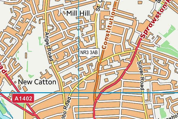 NR3 3AB map - OS VectorMap District (Ordnance Survey)