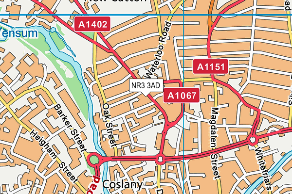 NR3 3AD map - OS VectorMap District (Ordnance Survey)