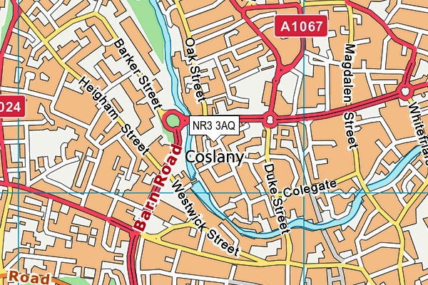 NR3 3AQ map - OS VectorMap District (Ordnance Survey)