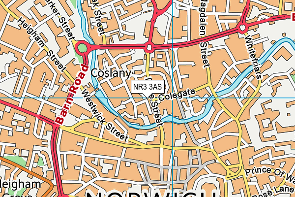 NR3 3AS map - OS VectorMap District (Ordnance Survey)