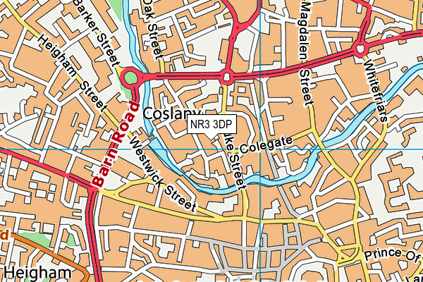 NR3 3DP map - OS VectorMap District (Ordnance Survey)