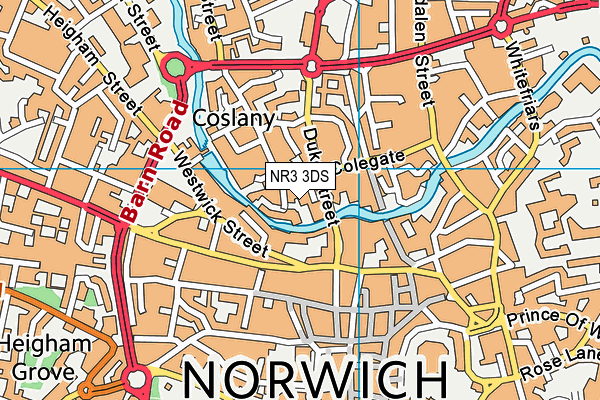 NR3 3DS map - OS VectorMap District (Ordnance Survey)