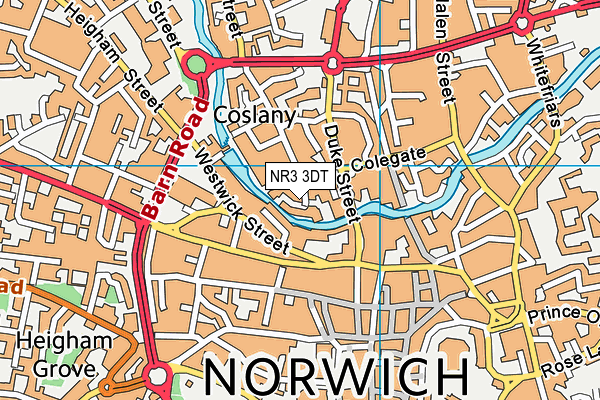 NR3 3DT map - OS VectorMap District (Ordnance Survey)