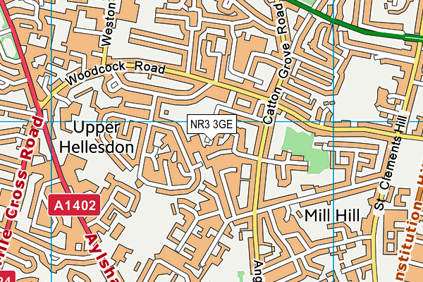 NR3 3GE map - OS VectorMap District (Ordnance Survey)