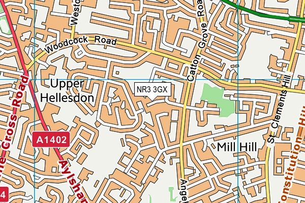 NR3 3GX map - OS VectorMap District (Ordnance Survey)