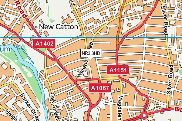 NR3 3HD map - OS VectorMap District (Ordnance Survey)