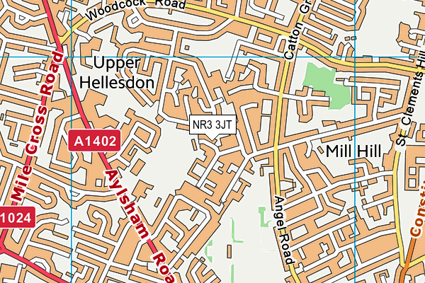 NR3 3JT map - OS VectorMap District (Ordnance Survey)