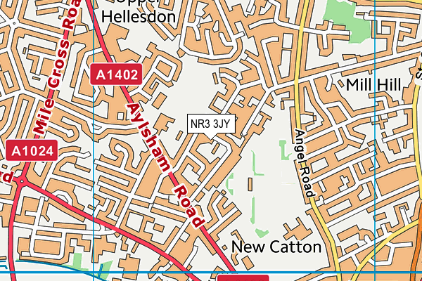 NR3 3JY map - OS VectorMap District (Ordnance Survey)