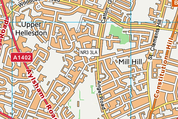 NR3 3LA map - OS VectorMap District (Ordnance Survey)