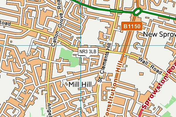 NR3 3LB map - OS VectorMap District (Ordnance Survey)