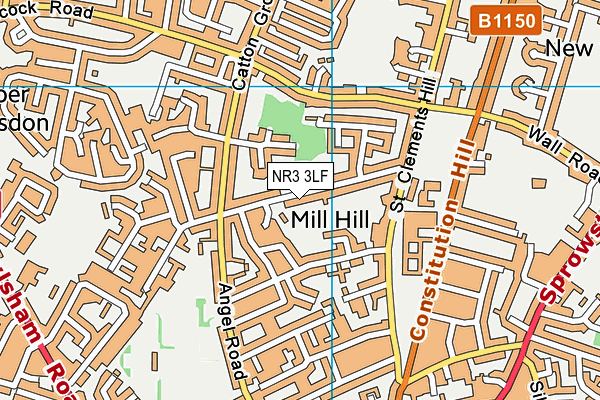 NR3 3LF map - OS VectorMap District (Ordnance Survey)