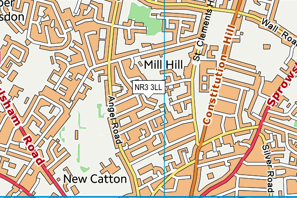 NR3 3LL map - OS VectorMap District (Ordnance Survey)