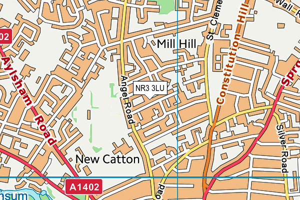 NR3 3LU map - OS VectorMap District (Ordnance Survey)