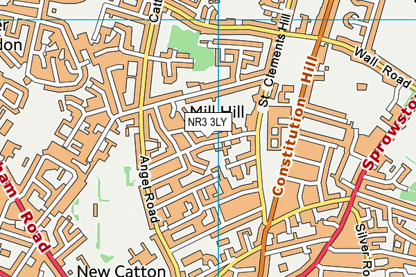 NR3 3LY map - OS VectorMap District (Ordnance Survey)