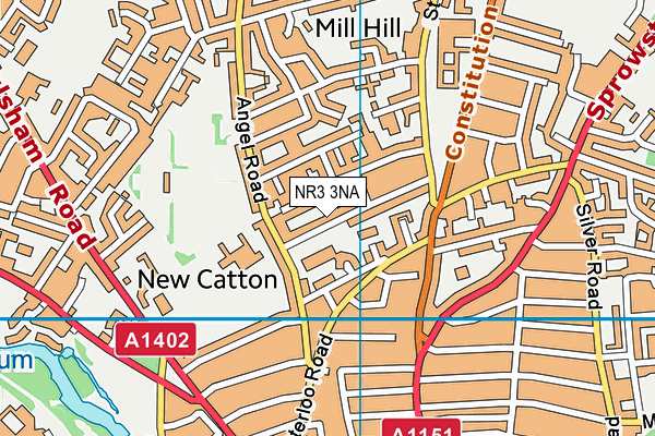 NR3 3NA map - OS VectorMap District (Ordnance Survey)