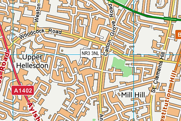 NR3 3NL map - OS VectorMap District (Ordnance Survey)