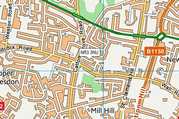 NR3 3NU map - OS VectorMap District (Ordnance Survey)