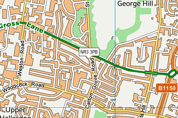 NR3 3PB map - OS VectorMap District (Ordnance Survey)