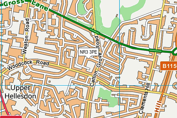 NR3 3PE map - OS VectorMap District (Ordnance Survey)