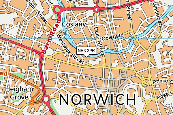 NR3 3PR map - OS VectorMap District (Ordnance Survey)