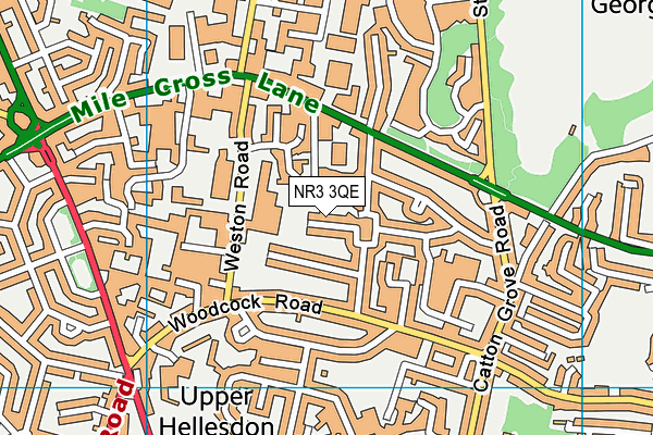 NR3 3QE map - OS VectorMap District (Ordnance Survey)