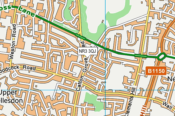 NR3 3QJ map - OS VectorMap District (Ordnance Survey)