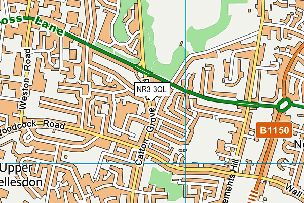 NR3 3QL map - OS VectorMap District (Ordnance Survey)