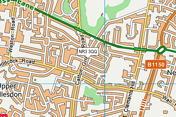 NR3 3QQ map - OS VectorMap District (Ordnance Survey)