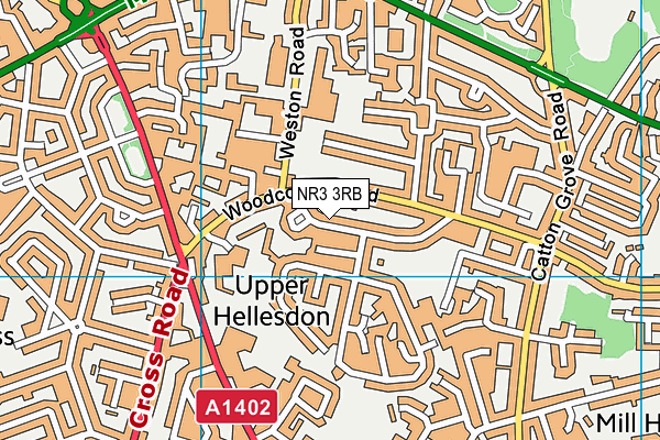 NR3 3RB map - OS VectorMap District (Ordnance Survey)