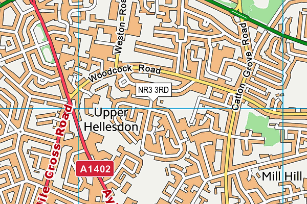 NR3 3RD map - OS VectorMap District (Ordnance Survey)