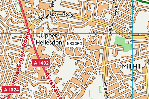 NR3 3RG map - OS VectorMap District (Ordnance Survey)