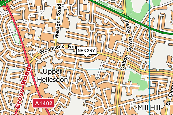 NR3 3RY map - OS VectorMap District (Ordnance Survey)