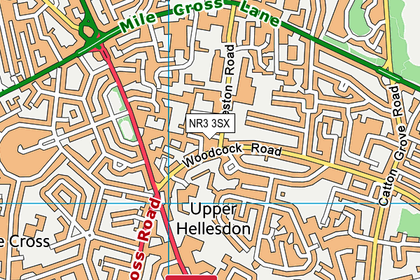 NR3 3SX map - OS VectorMap District (Ordnance Survey)