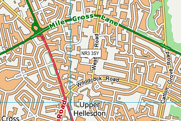 NR3 3SY map - OS VectorMap District (Ordnance Survey)