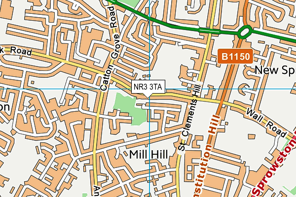 NR3 3TA map - OS VectorMap District (Ordnance Survey)