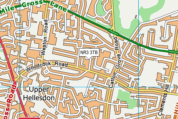NR3 3TB map - OS VectorMap District (Ordnance Survey)