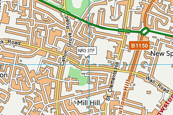 NR3 3TF map - OS VectorMap District (Ordnance Survey)