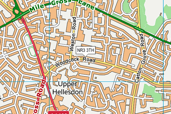 NR3 3TH map - OS VectorMap District (Ordnance Survey)