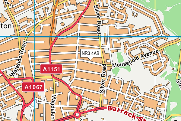 NR3 4AB map - OS VectorMap District (Ordnance Survey)